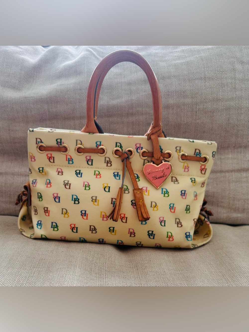 vintage early 2000s (Y2K era) Dooney & Bourke "It Bag" Tassel Satchel